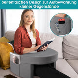 Almohada de lectura para cama y sofá, almohada para juegos, almohada para computadora portátil, almohada para juegos con brazos y bolsillo lateral, para adultos jugando, leyendo, viendo televisión, jugando en el sofá