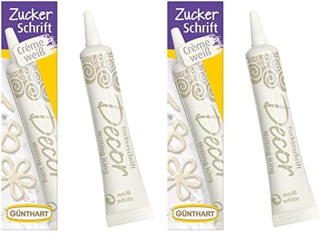 Günthart Backdecor 25 g Azúcar con letras ORO Para todos los postres en color dorado Hecho de azúcar para letras y diseños bonitos, 1 paquete (25 g)
