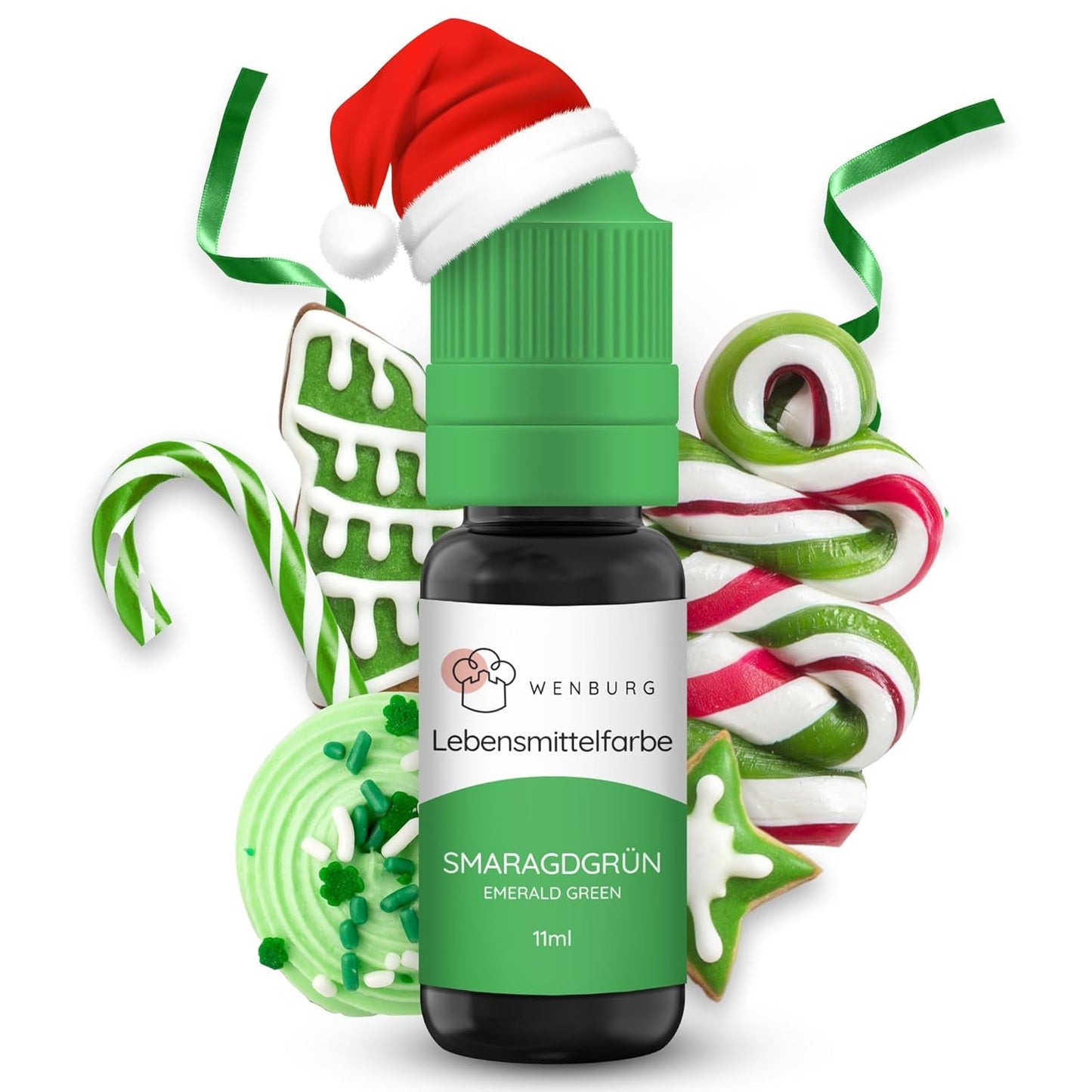 Colorante alimentario Wenburg, purpurina, 11 ml, concentrado, fabricado en la UE, líquido. Para colorear masa, bebidas, sabores, limo - Colorante alimentario con purpurina dorada - Colorante para pasteles dorado - Purpurina dorada