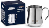 De'Longhi Milk Pitcher DLSC060, jarra de leche para espumar manualmente, mango ergonómico, capacidad 350 ml, acero inoxidable