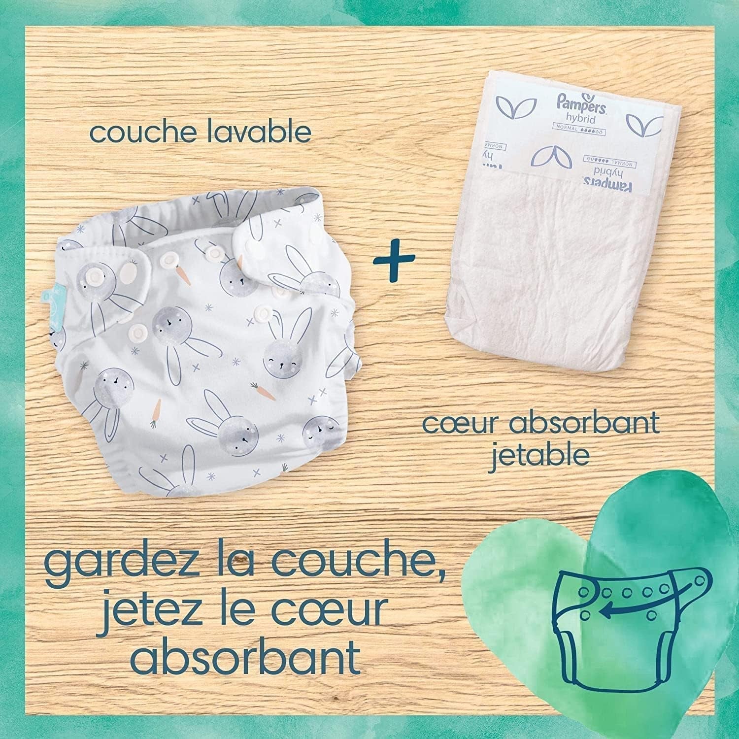 Harmony Hybrid 200 Núcleos Protectores Desechables Extra Absorbencia para Pañales Híbridos Lavables Protegen la Piel Sensible del Bebé