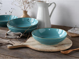 Creatable, 21683, Serie Nature Collection Water, 4-teiliges Geschirrset für 4 Personen, Poke Bowl aus Steinzeug, spülmaschinen- und mikrowellengeeignet, Qualitätsproduktion