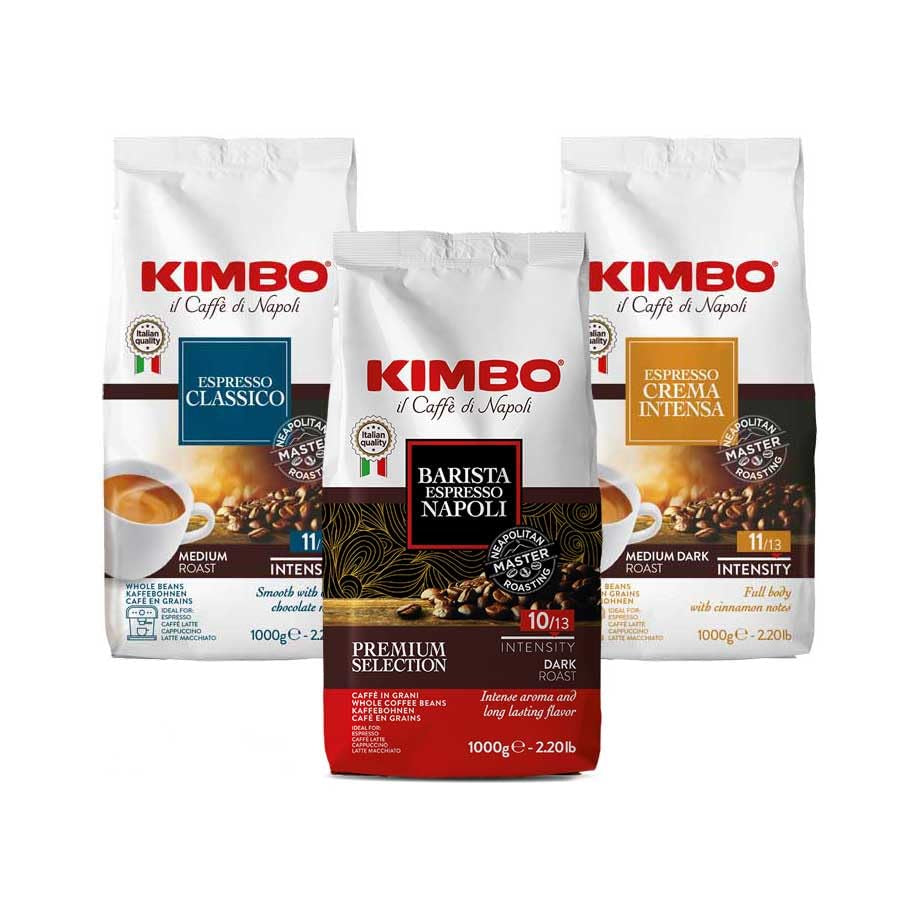 Set de muestra para café en grano: Classico, Espresso Napoli y Crema Intensa 1 kg x 3