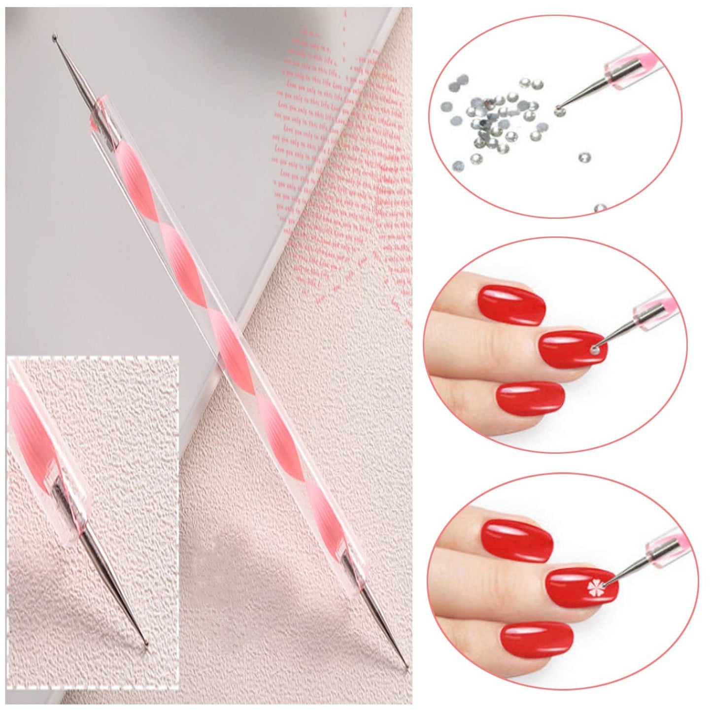 Kit de 8 cajas de strass para decoración de uñas, juego de strass para decoración de uñas, Nagel Kunst Strasssteine ​​​​Gems Perlen Edelsteine ​​​​Bunt Pferdeaugen Strass para Nageldesign Zubehör con 1 pinzetten y 1 Strass Picker para bricolaje