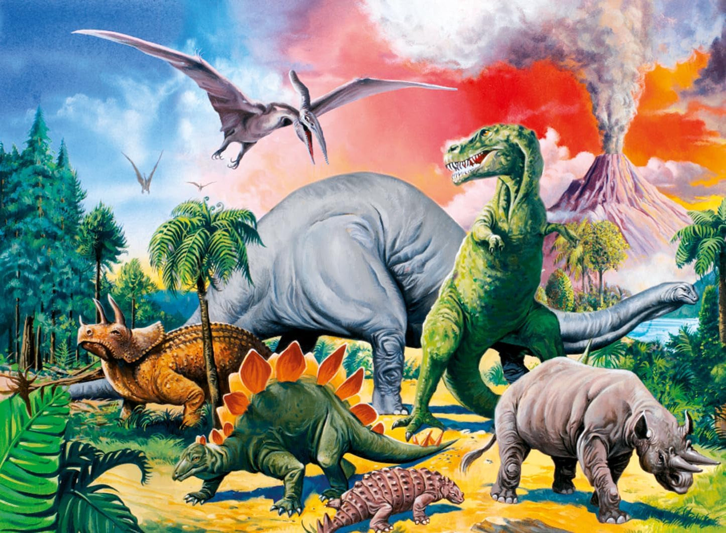 Puzzle Ravensburger para niños - 10957 Entre los dinosaurios - Puzzle de dinosaurios para niños a partir de 6 años, con 100 piezas en formato XXL Puzzle Naty Shop