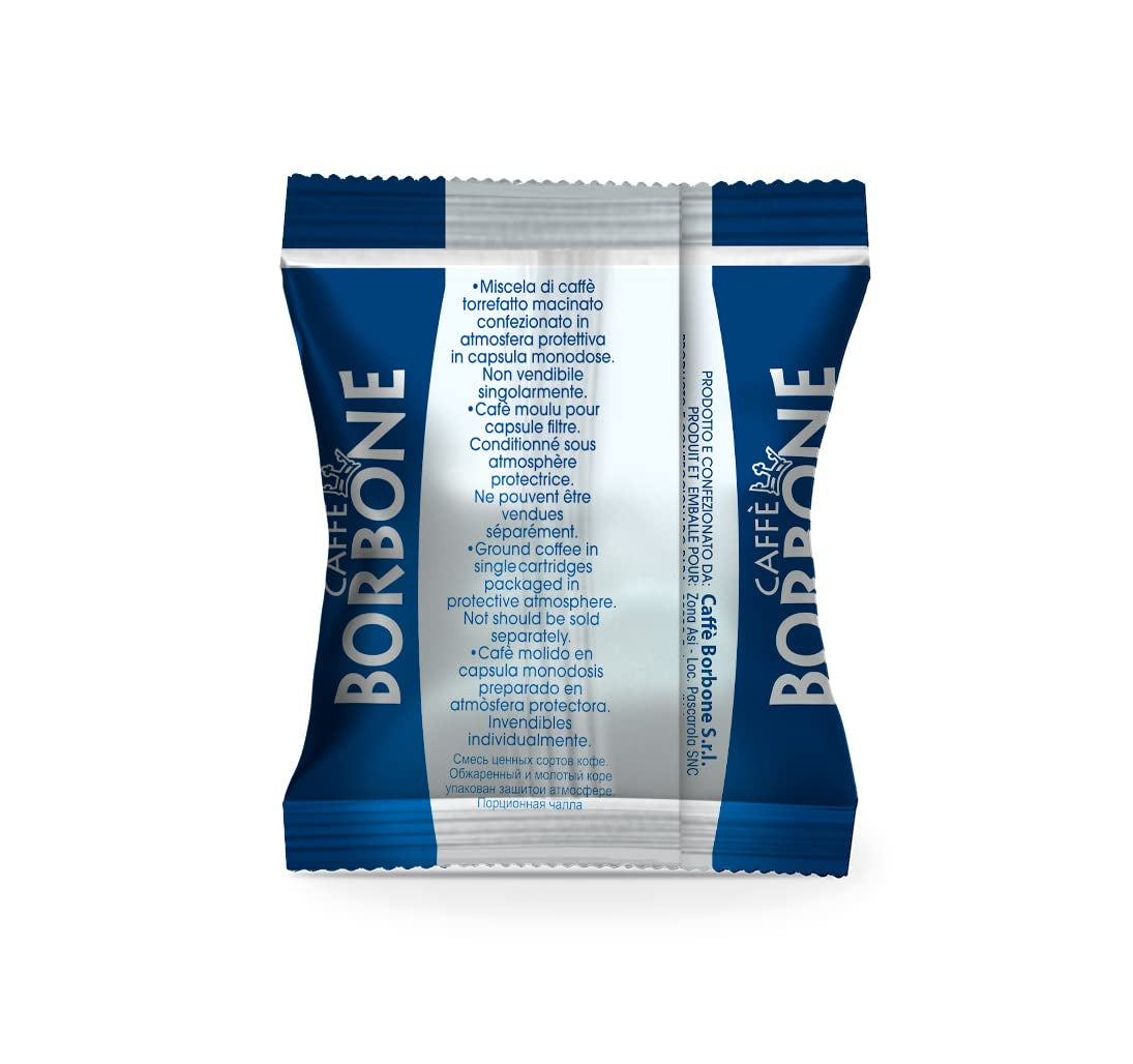 Caffè Borbone Kaffee Kapseln Respresso, Blaue Mischung, 100 unidades & Kaffee Kapseln Respresso, Entkofeinierte Dek Mischung - 100 unidades - Compatible con Häuslichen Kaffeemaschinen Nespresso®*