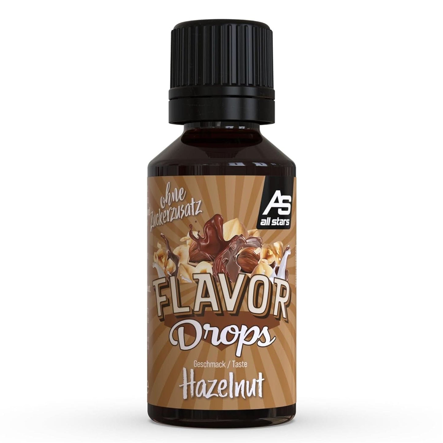 ALL STARS Flavour Drops, Gotas aromatizadas sin azúcares añadidos y sin calorías - Dulzor y sabor para alimentos, 30 ml Edulcorantes Naty Shop Avellana 30 ml