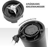 ZWILLING Batidora de pie, batidora, Inkl. Trinkflasche Mit Verschluss, 600 Ml, 300 Watt, Edelstahl/Kunststoff, Schwarz Kitchen Naty Shop
