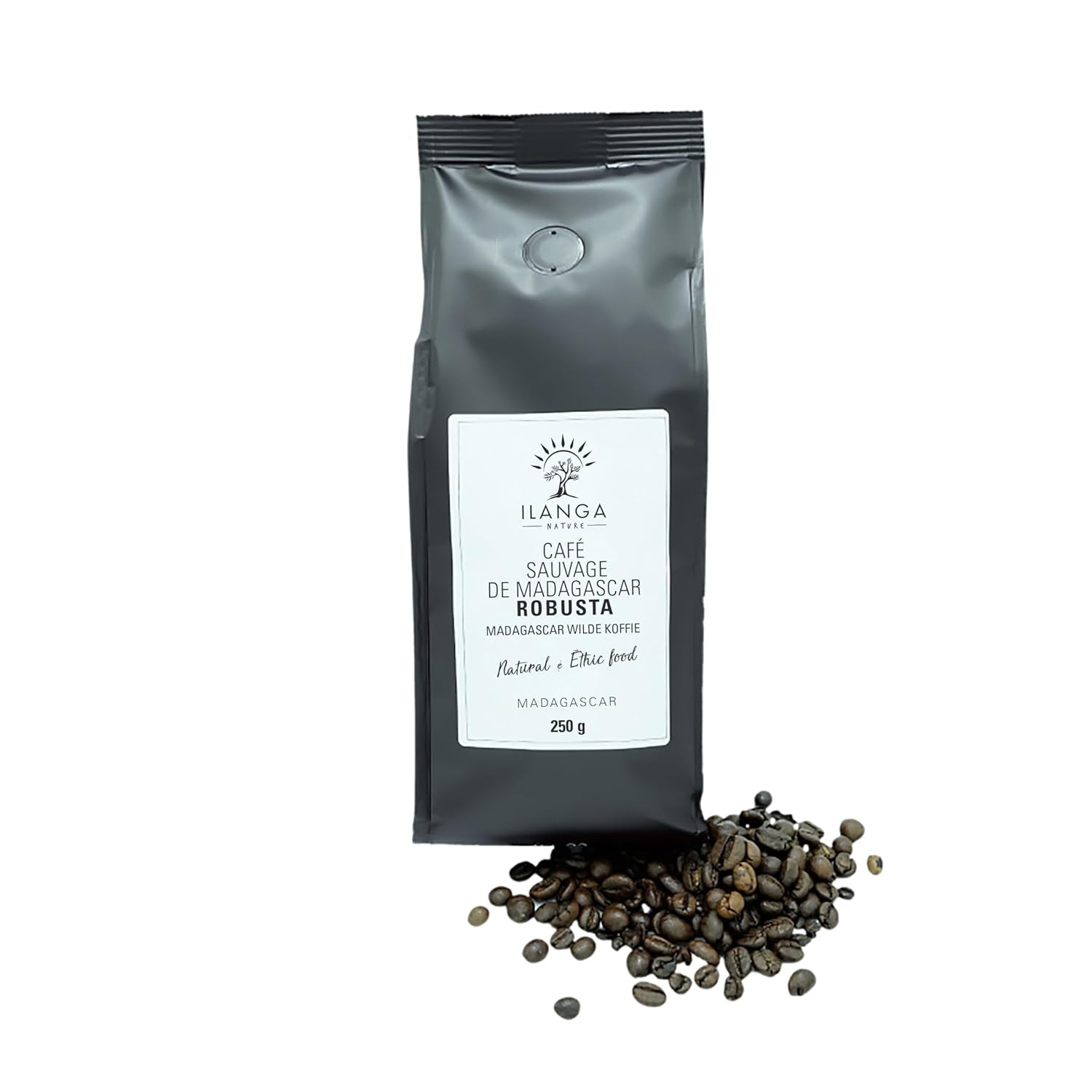 Ilanga Nature - Café Robusta - Granos 250 g - Madagascar
