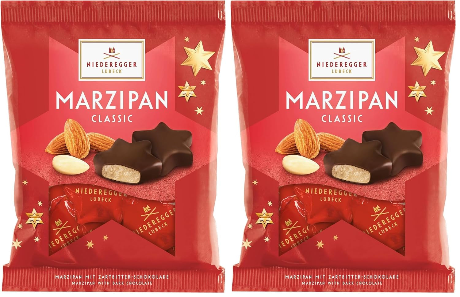 Niederegger Estrellas de mazapán en bolsa 87g
