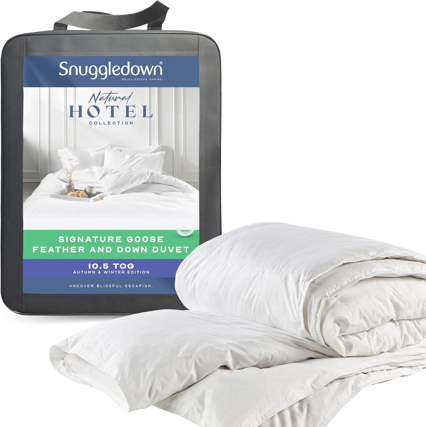 Snuggledown Freshwash Allergy Edredón, 13,5 Tog, cálido para Invierno, algodón, Blanco, edredones y edredones para Cama Individual Naty Shop Cama Doble 10,5 Tog