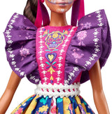 Muñeca Barbie del Día de Muertos 2022 con vestido tradicional con volantes, corona de flores y pintura facial de calavera, regalo para coleccionistas