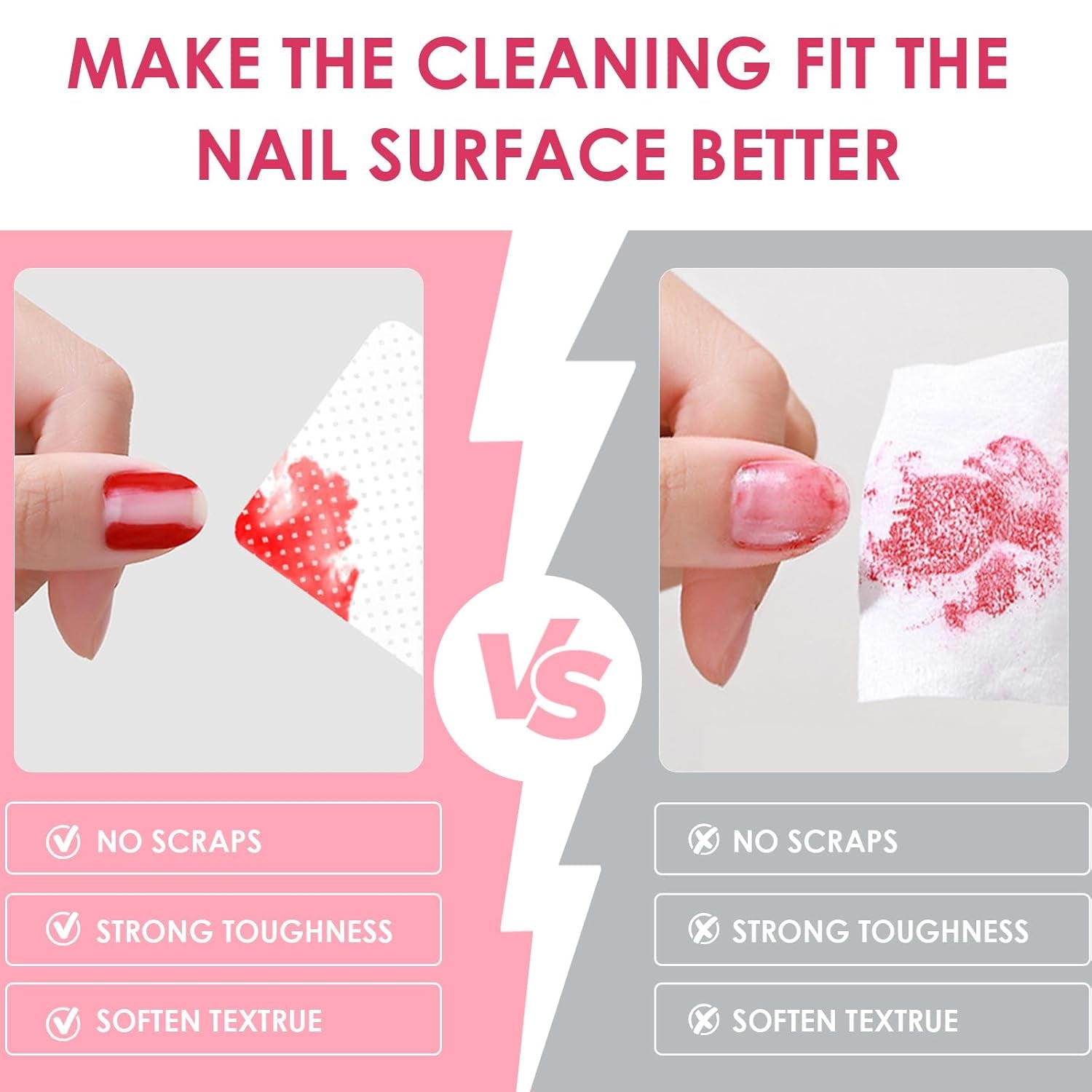 330 Stück Fusselfrei Nägel Wattepads, Fusselfreie Nageltücher, Nagel Wischtücher Wattepads, Nagelleck Entfernen Für Cleaner Gelnägel Nail Wipes Pads (blanco)