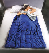 Kanguru Calmya, Manta lastrada 10,5 kg, Te ayuda a conciliar el sueño y dormir mejor, Apto para personas con un peso corporal superior a 90 kg Edredones y edredones Naty Shop Azul/Gris 10,5 kg 120X180