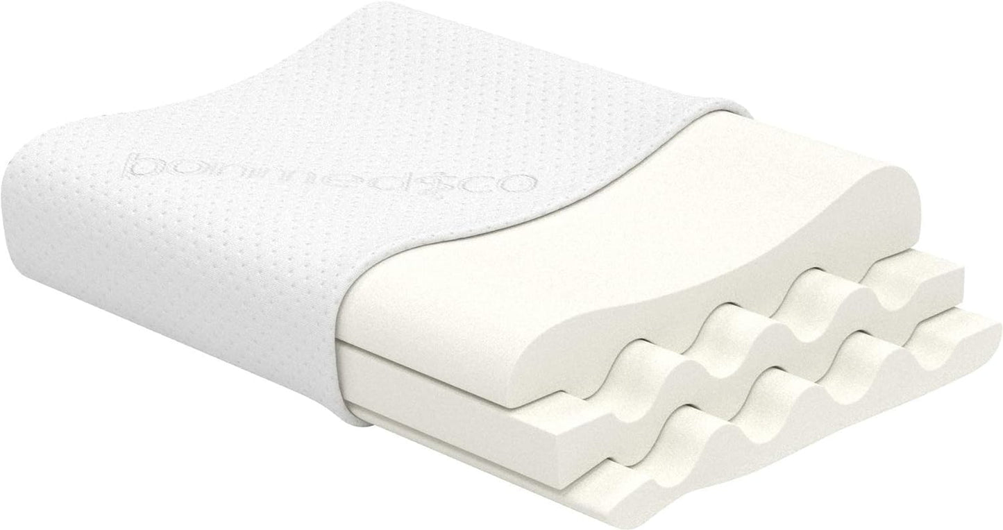 Bonmedico Large Ergonomic Pillow - Orthopedic Neck Support Pillow - Neck Pillow for Side Sleepers, Back Sleepers - Memory Foam Pillow - Adult Sleep Pillow - Wellness Gifts Cervical Orthopedic Pillows Naty Shop Default Title