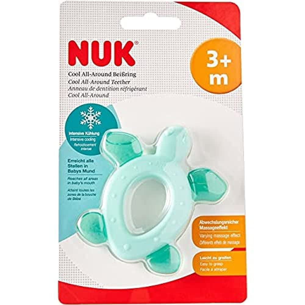 NUK Cool All-Around mordedor con elementos refrigerantes, a partir de 3 meses, 1 unidad, multicolor