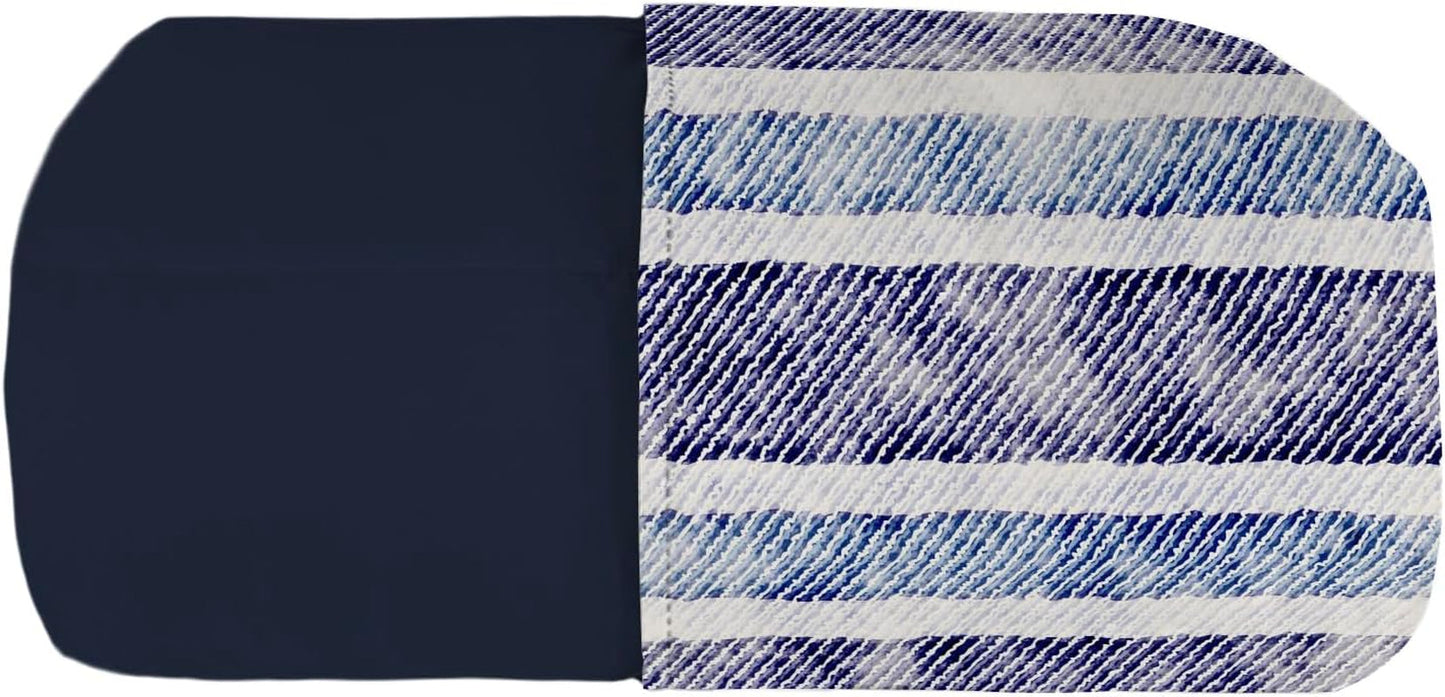 Manta básica de verano, microfibra, rayas jeans, 200X240Cm Edredones y edredones Naty Shop