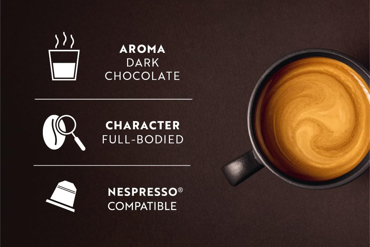 Café Royal Espresso Forte – Cápsulas de café compatibles con Nespresso®, 100% Arábica, con cuerpo, tueste medio, intensidad 9/12, 36 cápsulas