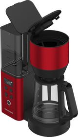 Cafetera espresso digital con filtro GRUNDIG KM8440, roja, 1000 W, 1,25 litros