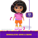 DORA - Muñeca Best Friend - Tamaño 22 cm, con pelo peinable, cartera y botas de mono, conocida por la popular serie de televisión, para niños a partir de 3 años