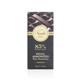 Venchi - Barra de chocolate 85%, 70g - Con crujientes granos de cacao tostados - Sin gluten - Vegano