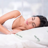 Mister Sandman Almohada Ergonómica 40X80, Almohada Cervical con Funda de Aloe Vera, Almohada Visco Perfecta para personas que duermen boca abajo, boca arriba y de lado, Almohada Viscoelástica Almohadas Ortopédicas Cervicales Naty Shop