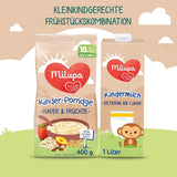 Milupa Papilla para bebés - Papilla de avena y frutas de 10 meses a 3 años, papilla 1 x 400 g (paquete de 2)