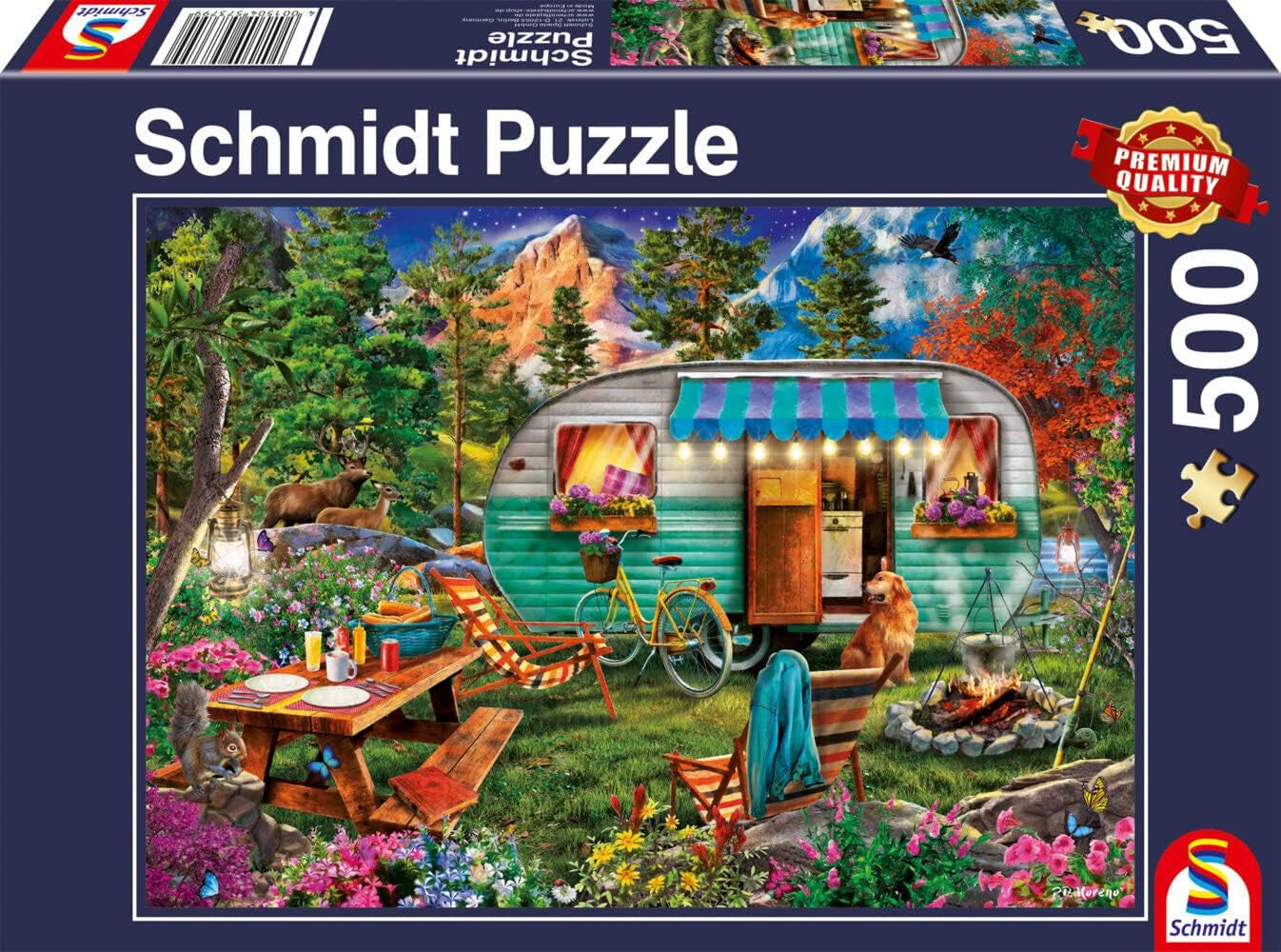 Schmidt Spiele 57379 Camper Romance, rompecabezas de 500 piezas Puzzle Naty Shop Título predeterminado