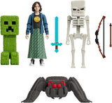 Mattel Minecraft Story Set con 4 figuras de acción y 3 accesorios Encuentros en el Overworld Set Juguete coleccionable inspirado en la película Minecraft JFR70 Figuras de acción Naty Shop