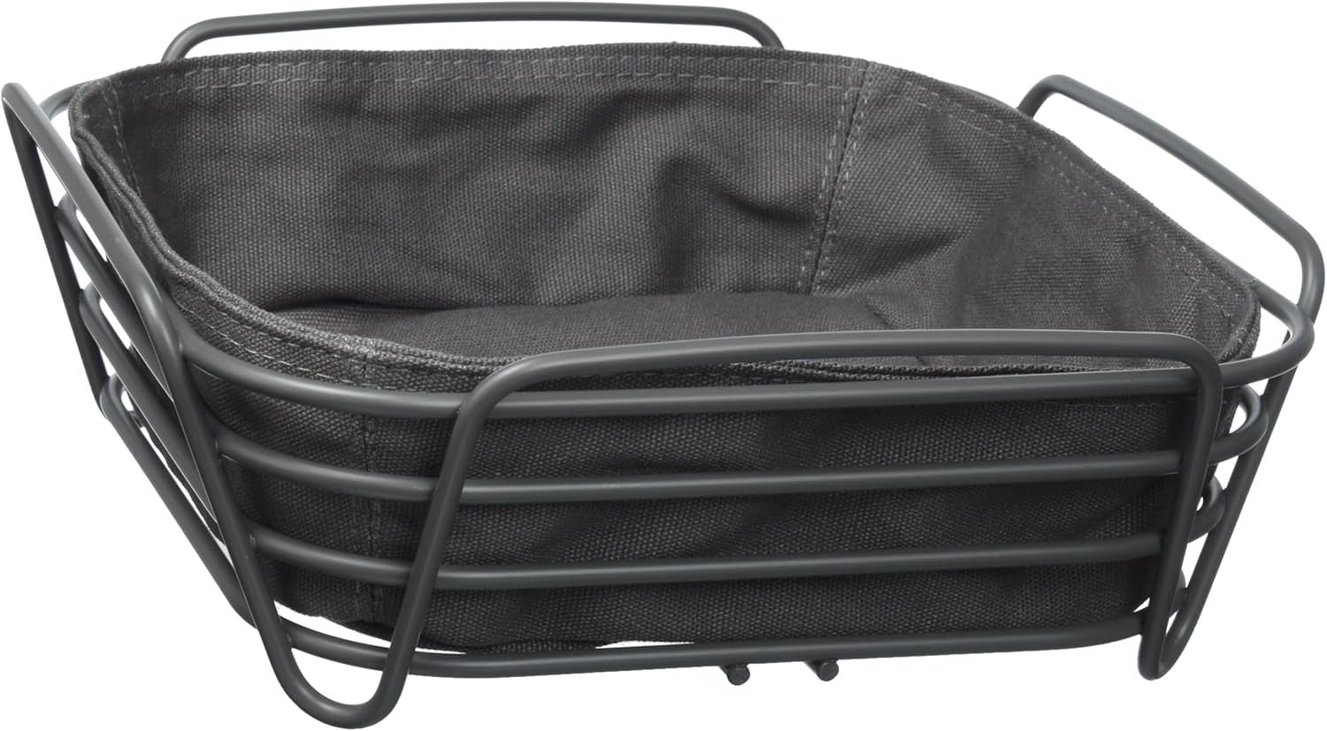 Blomus -DELARA- panera talla L, cuadrada, bolsa de tela extraíble, diseño elegante, 26 x 26 cm, color Rayo de luna (64075) Cajas para guardar alimentos Naty Shop Imán Talla única