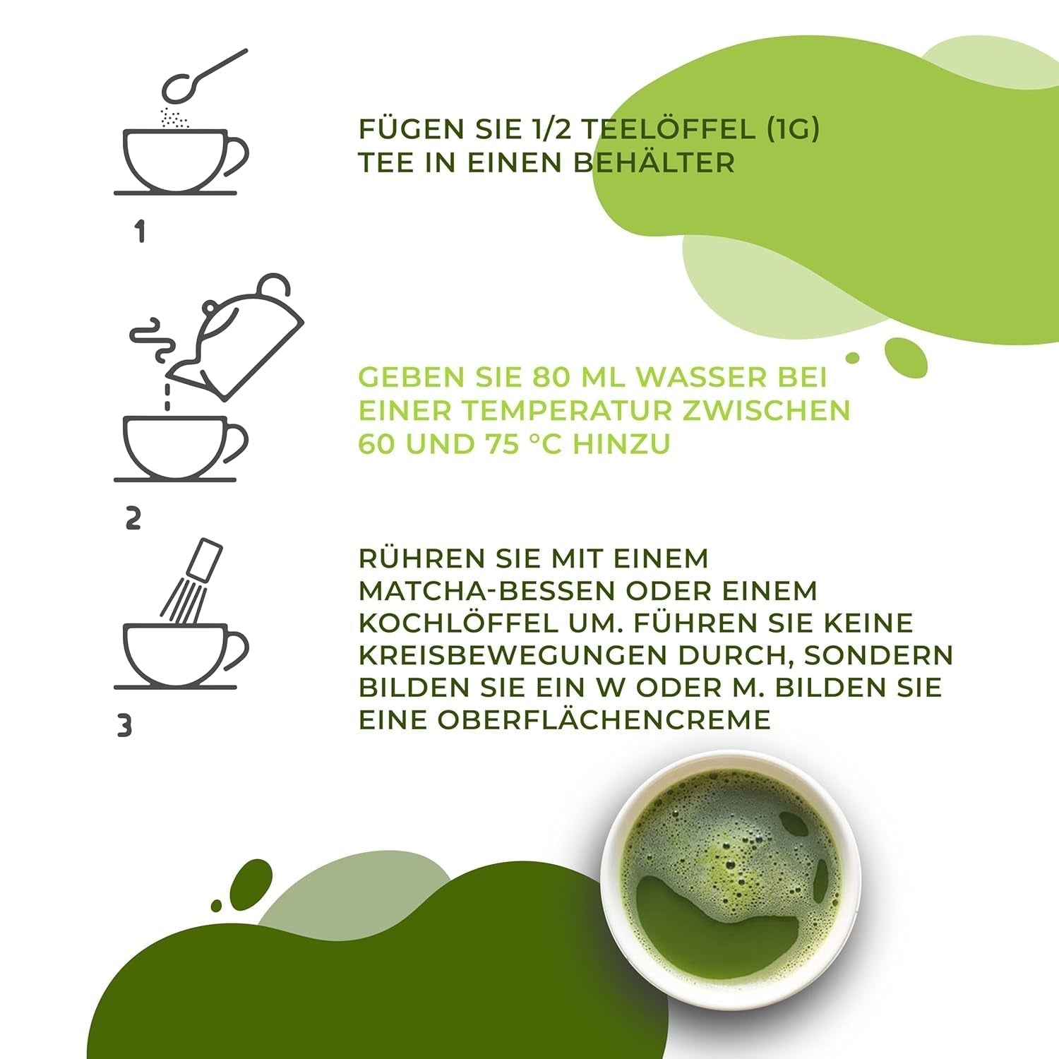 Té Matcha japonés, calidad premium, en polvo. 100% naturales. Reductor del té verde, potente desintoxicante y antioxidante. Matcha puramente cultivado - Origen: Japón (100 g)