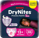 Huggies Drynites Nachtwindeln Bei Bettnässen, Für Mädchen Ab 13 Bis Ca. 17 Jahre (48-60 KG), 33 Stück (3X11), Jumbo-Monatspack, Pañal-Pants XL Accesorios Alimentación y Lactancia Baby Naty Shop