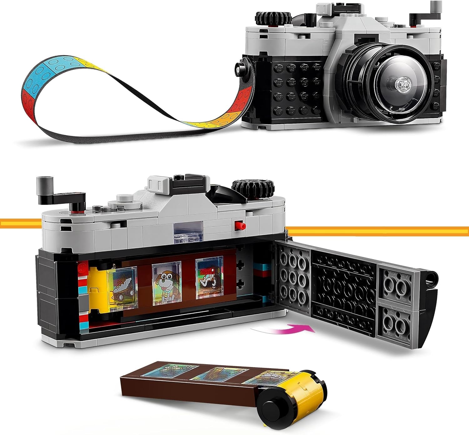LEGO Creator Cámara de juguete retro 3 en 1, videocámara, televisor, decoración de escritorio para niños o accesorios de dormitorio, regalos de fotografía para niñas y niños de 8 años 31147 Juegos de construcción Besuche den LEGO-Store