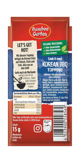 Bamboo Garden - Cobertura de barbacoa coreana | Gewürztopping zum Verfeinern von Koreanischen Grillgerichten | Ingredientes veganos y naturales | 15 gramos en bolsa