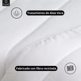 Tural - Edredón 150 X 220 cm con tratamiento Aloe Vera, relleno de fibra 300 G/M², suave, transpirable, certificado Oeko-Tex (blanco, cama 90 cm) Edredones y edredones Naty Shop