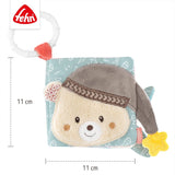 Fehn Libro ilustrado blandito Bruno - libro blandito para bebés de tela con motivos de animales - libro de juguetes de tela para colgar en cochecitos y sillas de coche - libro con petardos para bebés y niños a partir de 0 meses Baby Toys Naty Shop