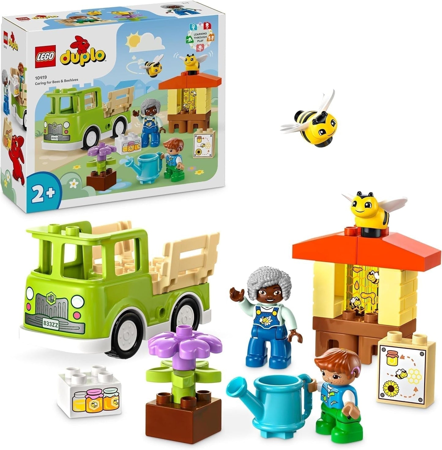 LEGO DUPLO Town Apicultura y colmenas, juguete educativo para niños pequeños con 2 figuras y un camión móvil, juego de construcción y reconstrucción, juguete para niños pequeños a partir de 2 años 10419 Juegos de construcción Besuche den LEGO-Store Default Title