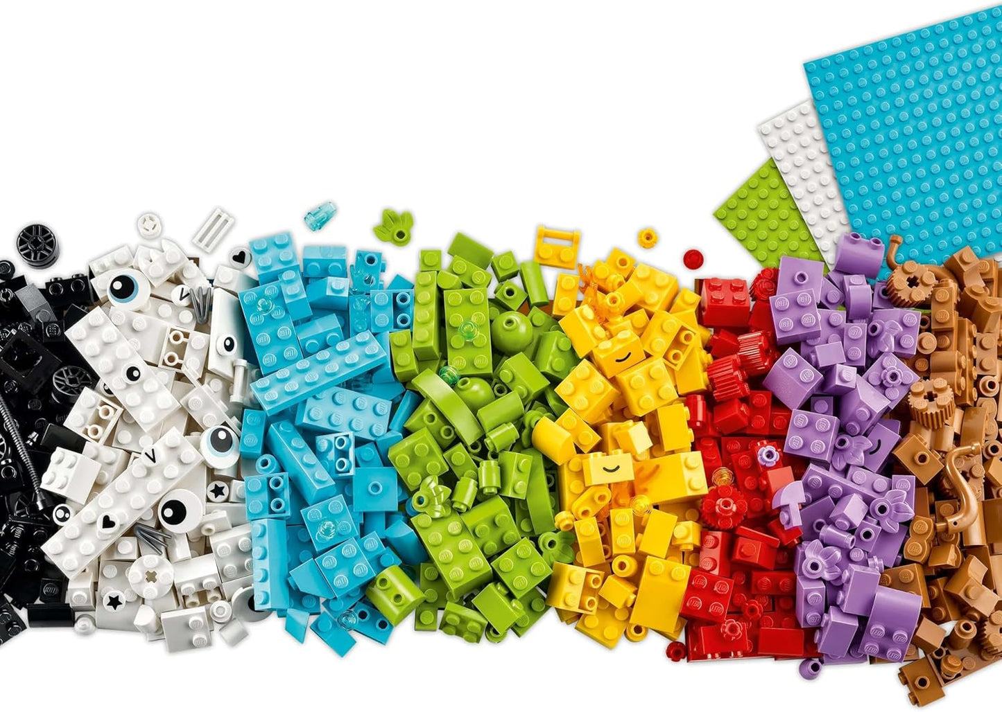 Set creativo LEGO Classic para construir y jugar - set con ladrillos de colores - construye una casa, un perro, un coche divertido, un teclado de piano y un arcoíris - set de manualidades para niños y niñas a partir de 5 años Juegos de construcción Besuche den LEGO-Store