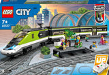 LEGO City Tren Expreso de Pasajeros, Set de Tren con Control Remoto, Ferrocarril de Juguete con Faros, 2 Vagones y 24 Elementos de Vía, Regalo para Niños, Niños y Niñas 60337 Juegos de Construcción Besuche den LEGO-Store