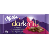 Milka Black Milk – Chocolate negro alpino con leche y relleno cremoso de turrón – 85g (paquete de 5)