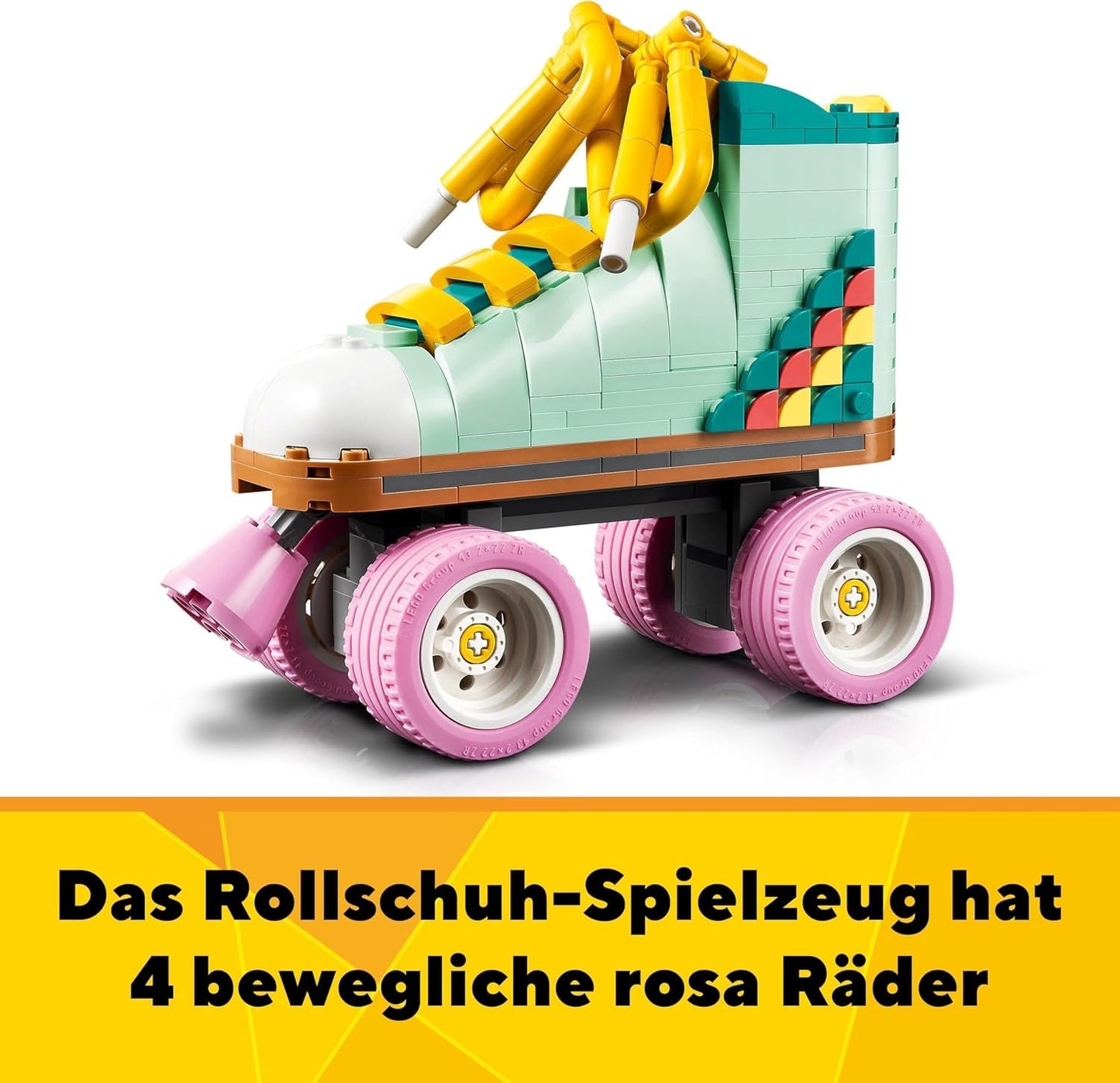LEGO Creator Patín de Ruedas 3 en 1 para Niñas y Niños con Mini Patineta y Boombox, Decoración Retro para Dormitorio, Regalo de Cumpleaños para Niños de 8 Años 31148 Juegos de Construcción Besuche den LEGO-Store