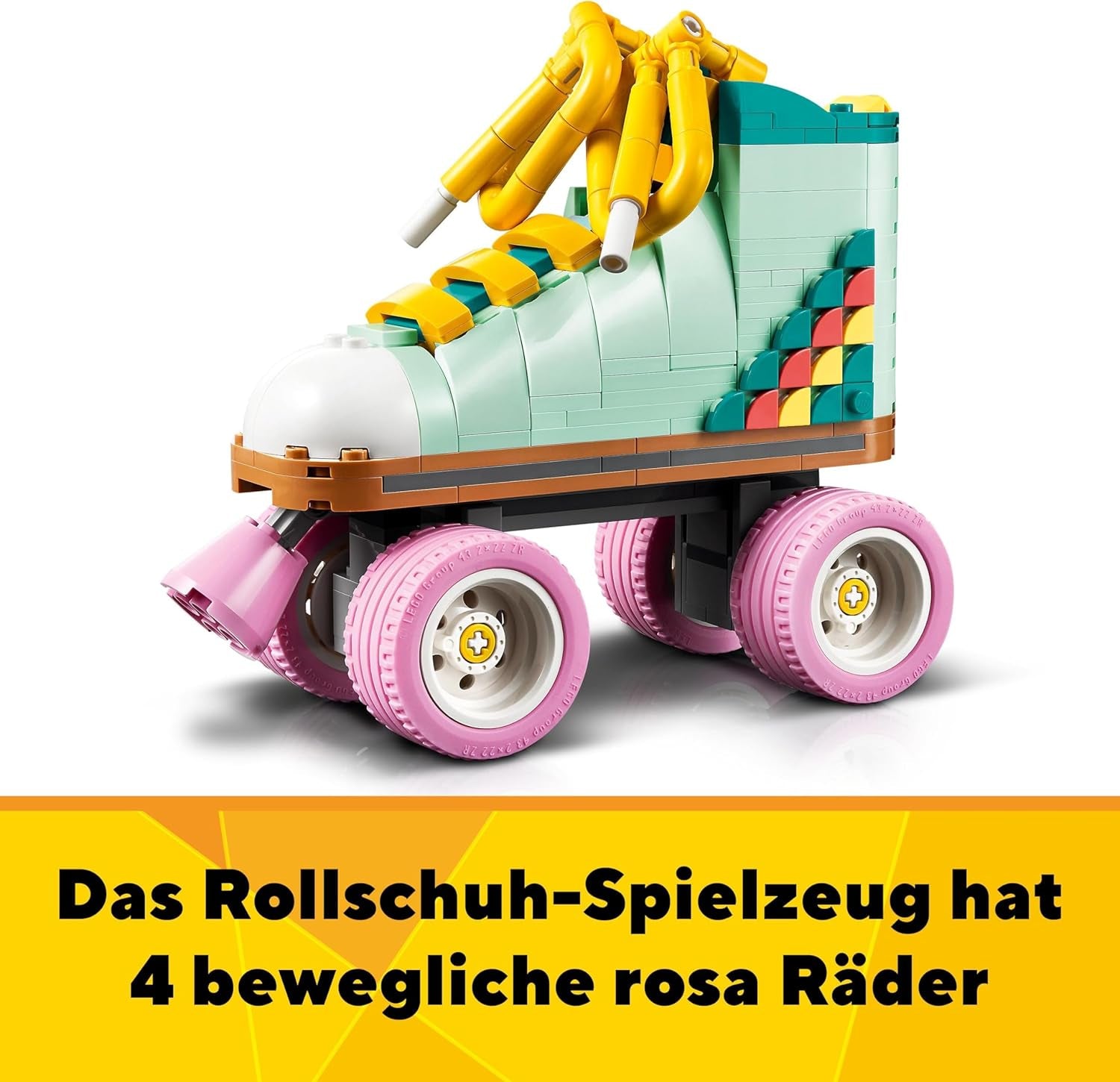LEGO Creator Patín de Ruedas 3 en 1 para Niñas y Niños con Mini Patineta y Boombox, Decoración Retro para Dormitorio, Regalo de Cumpleaños para Niños de 8 Años 31148 Juegos de Construcción Besuche den LEGO-Store