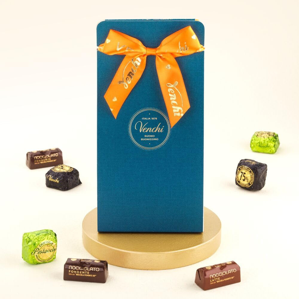 Venchi – Colección Murrine – Caja de regalo con bombones Chocoviar surtidos y tabletas de chocolate, 403 g – Con avellanas del bosque IGP Piamonte – Idea de regalo – Sin gluten