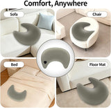 Almohada de lectura y almohada para juegos, almohada de lectura inflable portátil con bolsa de almacenamiento, almohada ergonómica de ganchillo para leer, jugar, hacer crochet y trabajar