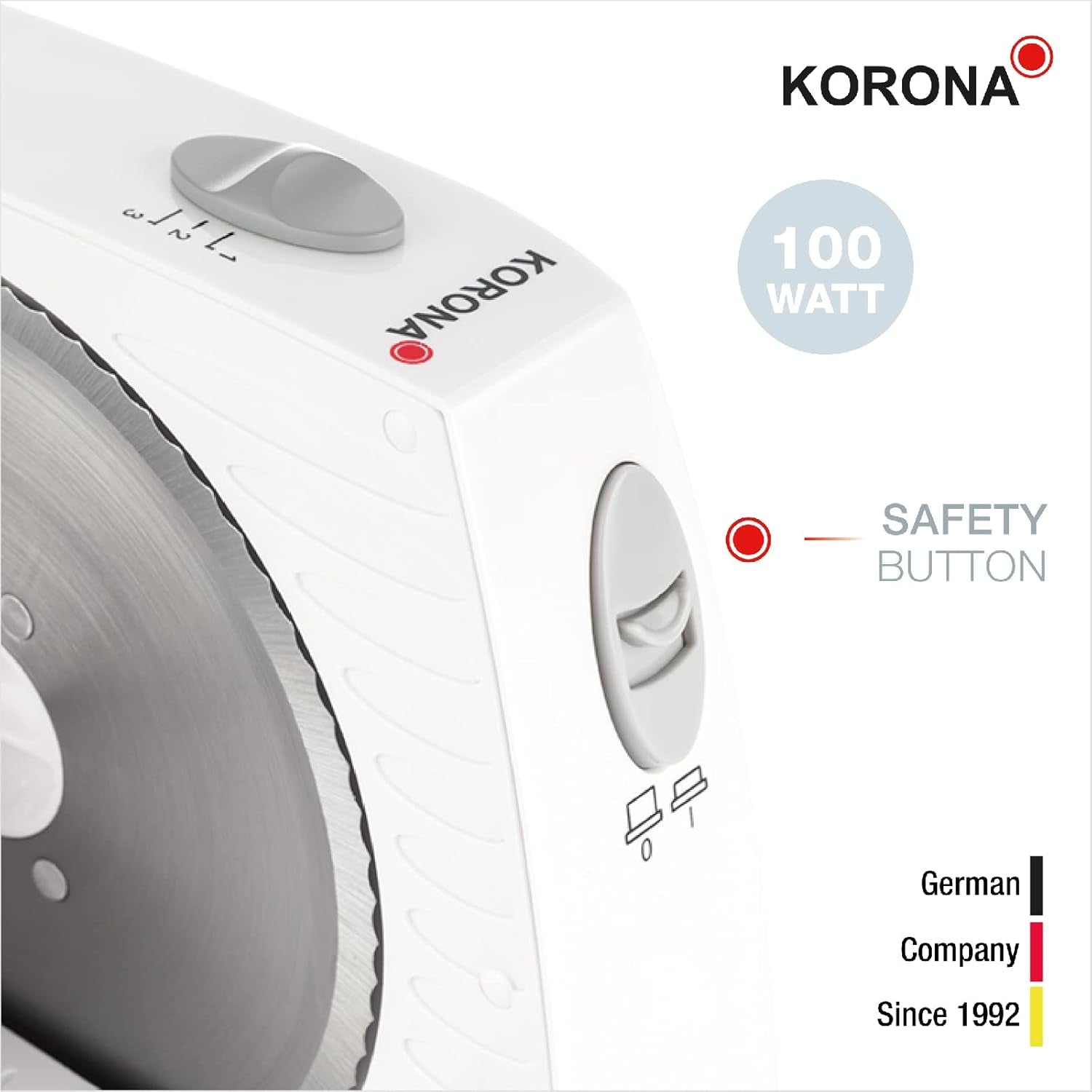 Korona 25500 Cortadora multifuncional, ancho de corte regulable, hoja de acero inoxidable Ralladores y Rebanadores Naty Shop