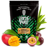 Green Mate Mango Verde y Maracuyá 0,5Kg | Té de yerba mate | El sabor exótico del té Mate El poder de refrescarse | Estimulación natural | Té Mate de Brasil | 500 gramos