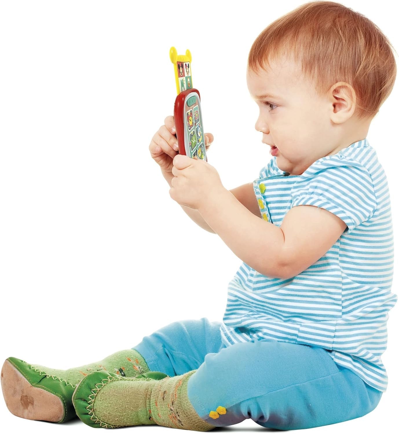 Clementoni 17711 Disney Baby Baby Mickey Smartphone, Móvil Infantil con Efectos de Luz y Sonido, Juguete Interactivo para Niños de 9 a 36 Meses, M, Multicolor Bebe Toys Naty Shop