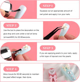 500 piezas 3D Nägel Charm Schleifen Charms Nägel Nail Art Charms Schleife Nagel Charms Nägel Nail Art Schleifen Nageldekorationen Mit Aufnahmewerkzeug Für Frauen und Mädchen Nagel-Diy-Zubehör