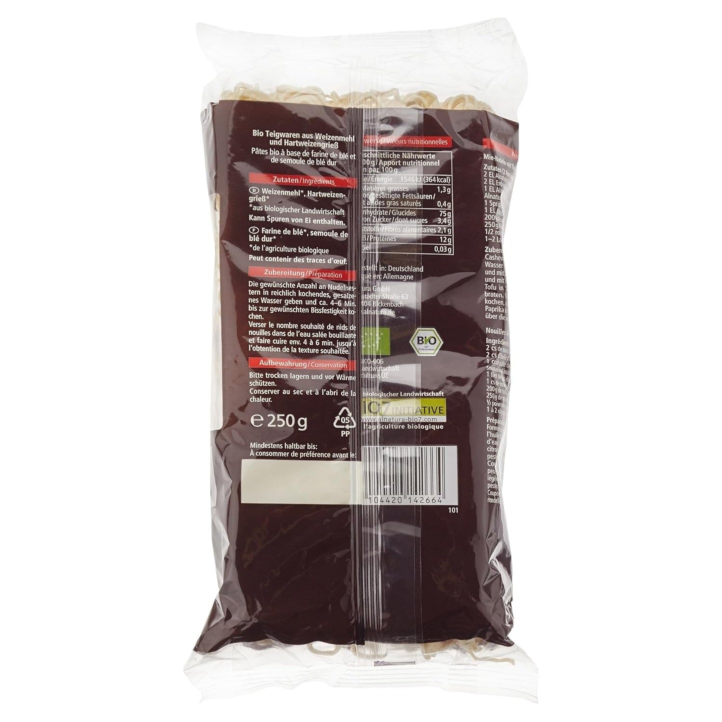 Fideos Mie orgánicos, 250g