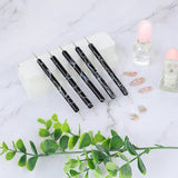 5 piezas Nail Design Dotting Tools Nagelkunst Werkzeug Nagelpunkt Pinsel Punktierung Stift Marbleizing Werkzeug Für Nagelack Maniküre, Schwarz